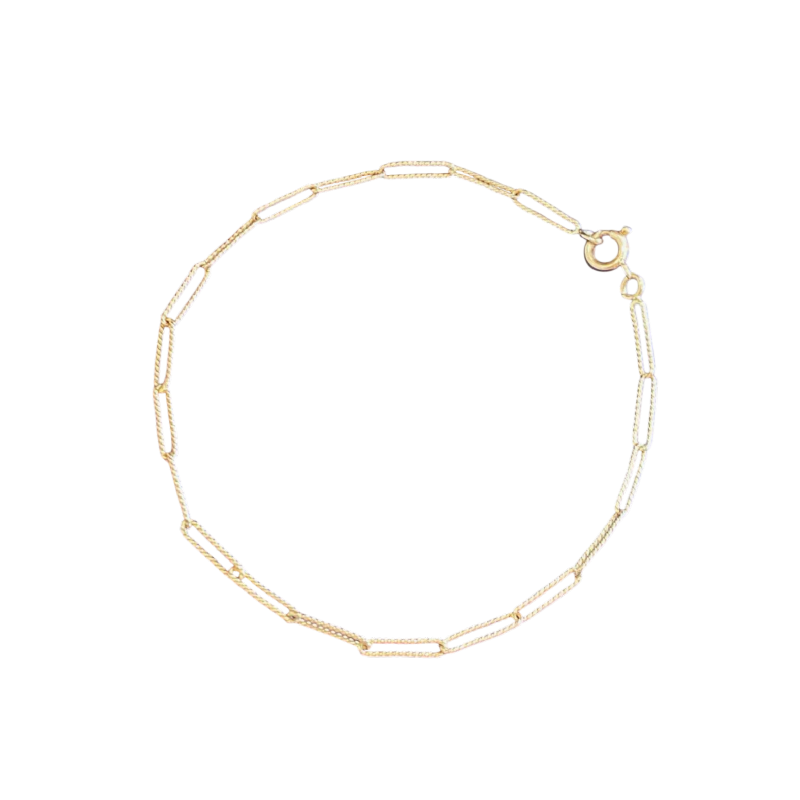 Bracelet maille cheval en or texturé, ca 1970