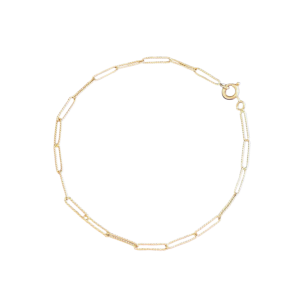 Textured gold horse chain bracelet, ca 1970