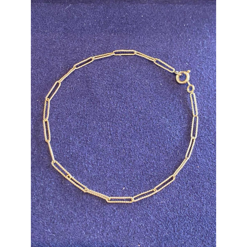 Bracelet maille cheval en or texturé, ca 1970