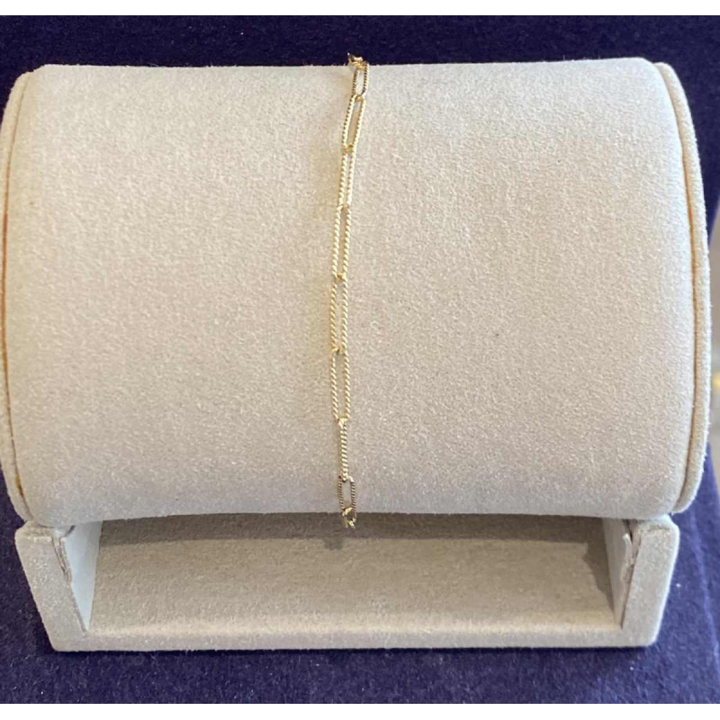 Textuur gouden paardenketting armband, ca 1970