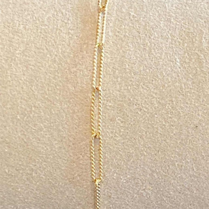 Textuur gouden paardenketting armband, ca 1970