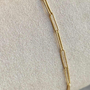 Textuur gouden paardenketting armband, ca 1970