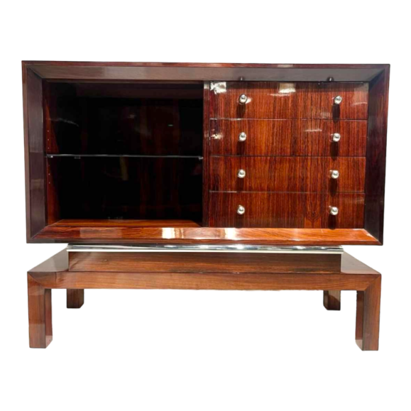 Meuble dresse Art Déco moderniste en placage de palissandre, ca 1930