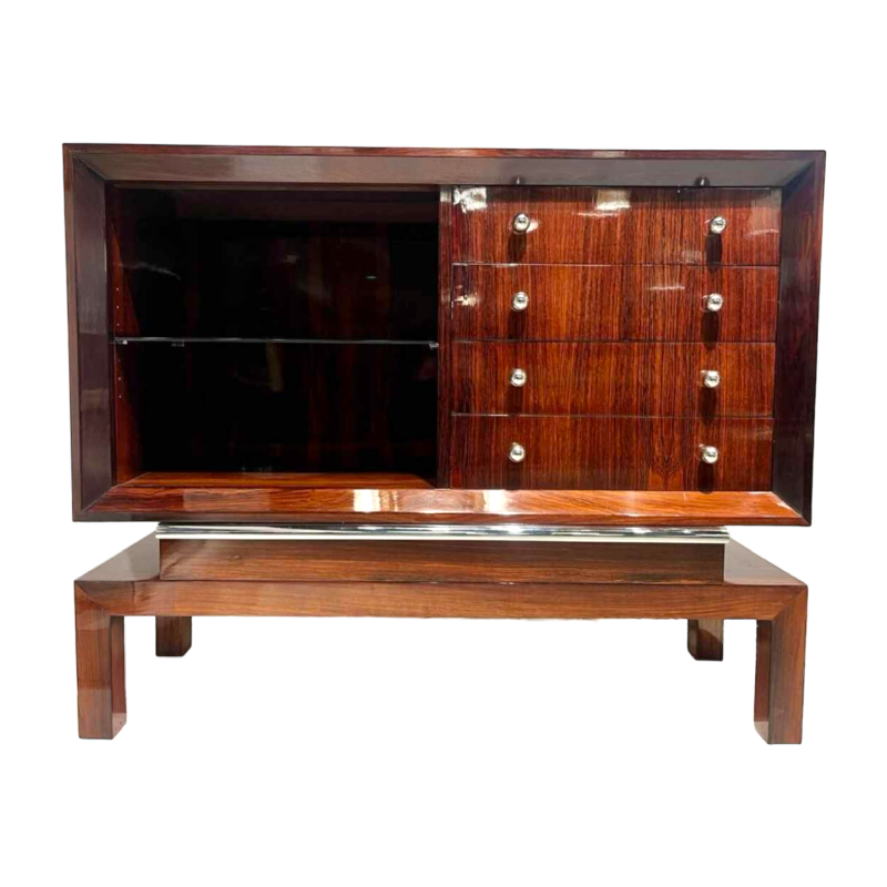 Meuble dresse Art Déco moderniste en placage de palissandre, ca 1930