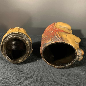 Bernard Bloch Austria, Chien Bulldog Pot à Tabac en terre cuite fin 19ème siècle