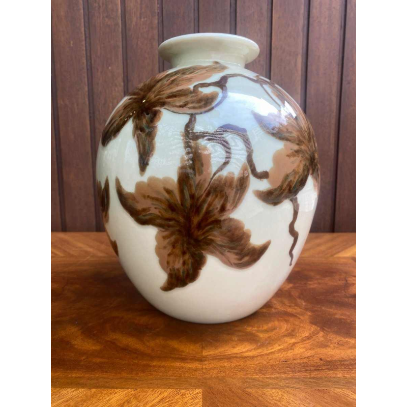 Grand vase signé Camille Tharaud porcelaine de Limoges Art Déco 1920