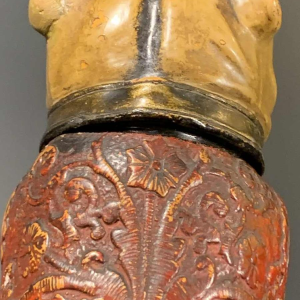 Bernard Bloch Austria, Dog Bulldog Terracotta Tobacco Pot late, 19th century