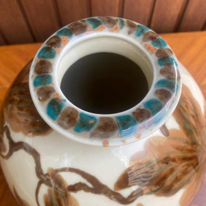 Large vase signed Camille Tharaud Limoges porcelain Art Deco 1920