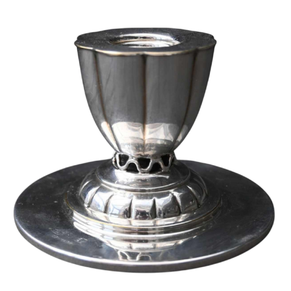 Georg Jensen massief zilveren kandelaar - Model n°5 van Johan Rohde (1949)