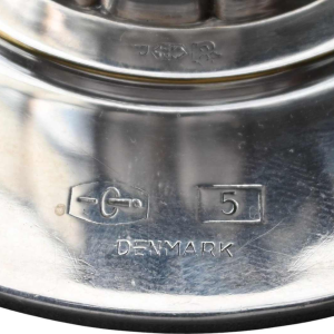 Georg Jensen solid silver candlestick - Model n°5 by Johan Rohde (1949)