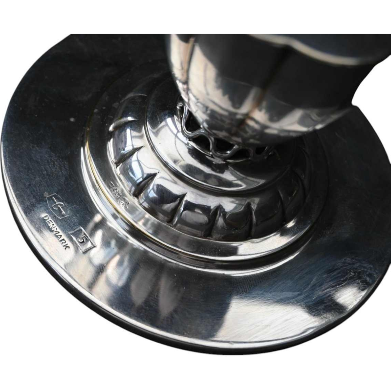 Georg Jensen massief zilveren kandelaar - Model n°5 van Johan Rohde (1949)