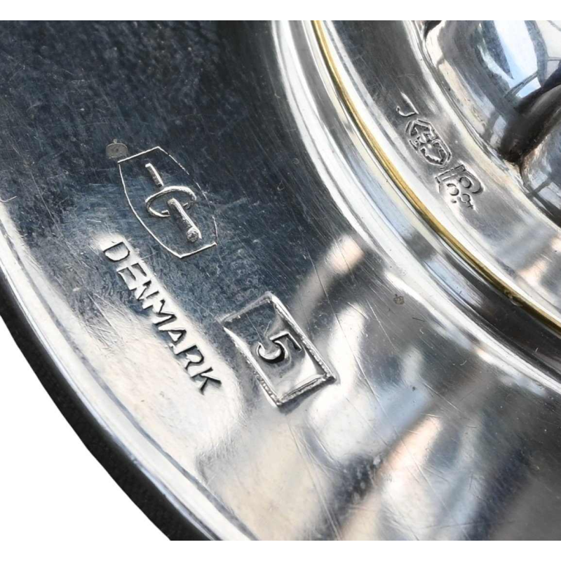 Georg Jensen massief zilveren kandelaar - Model n°5 van Johan Rohde (1949)