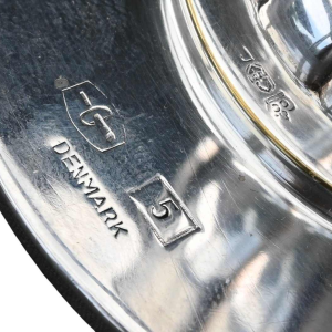 Georg Jensen massief zilveren kandelaar - Model n°5 van Johan Rohde (1949)