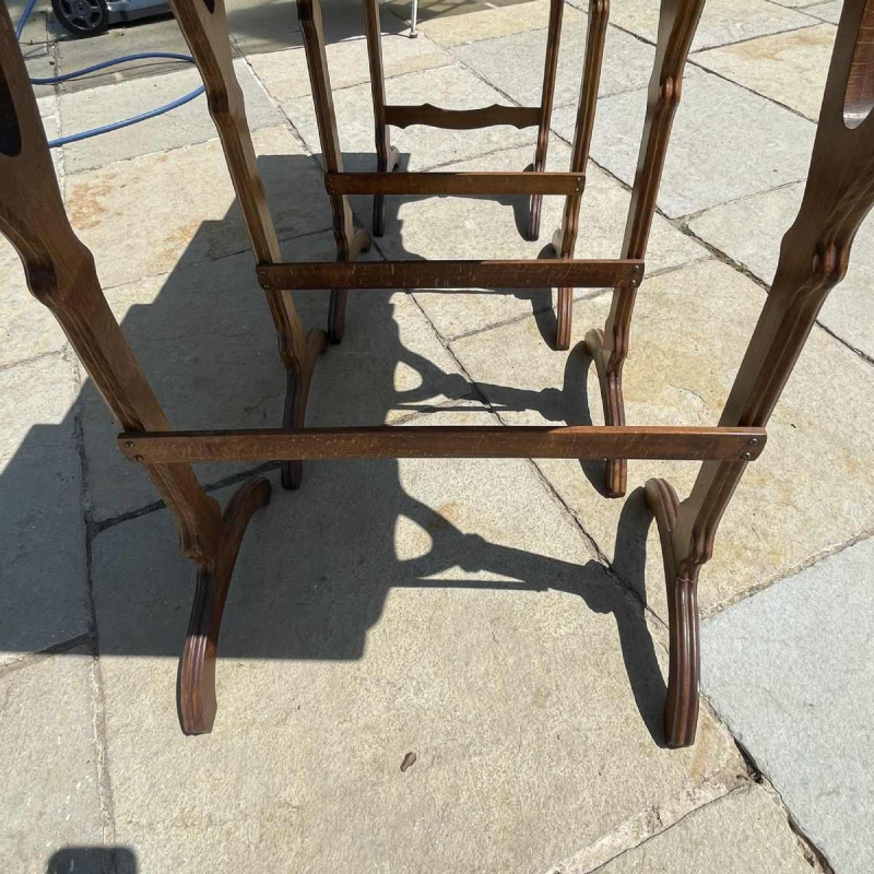 PAUL GUTH École de Nancy, set of 4 Art Nouveau inlaid nesting tables, ca 1900