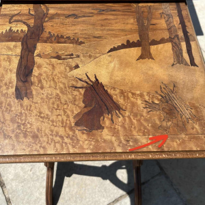 PAUL GUTH École de Nancy, set of 4 Art Nouveau inlaid nesting tables, ca 1900