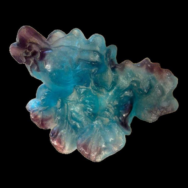 Vide-poche visage en pâte de verre signé Daum France