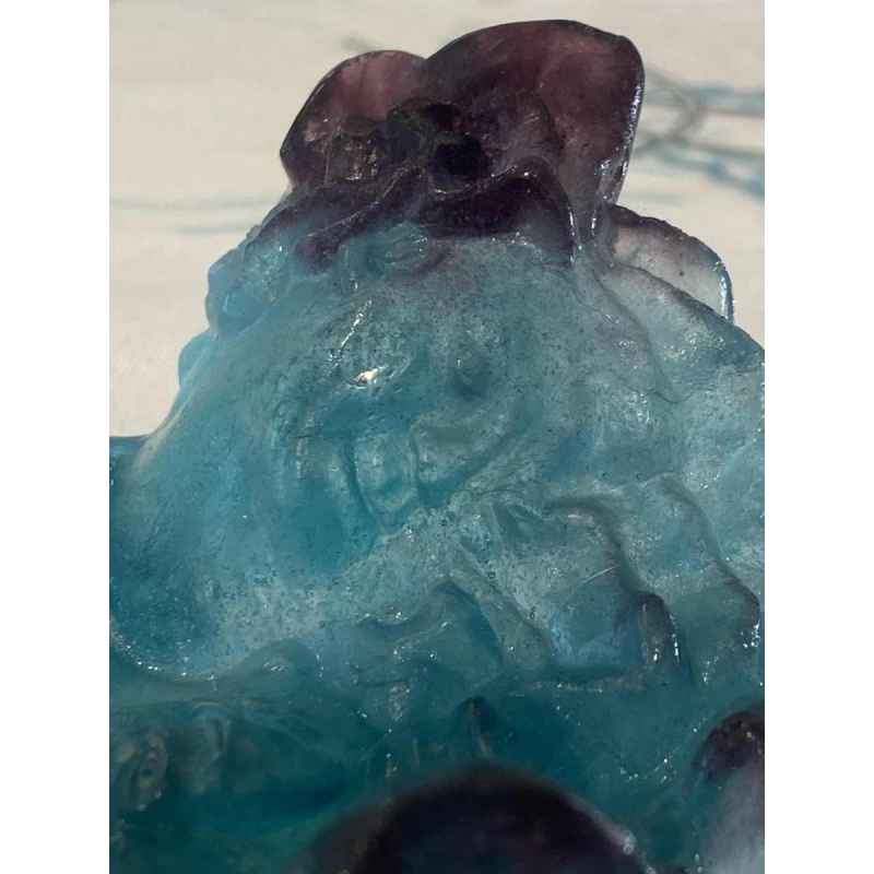 Vide-poche visage en pâte de verre signé Daum France