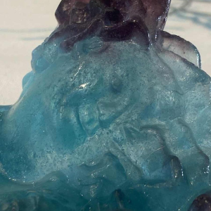 Vide-poche visage en pâte de verre signé Daum France