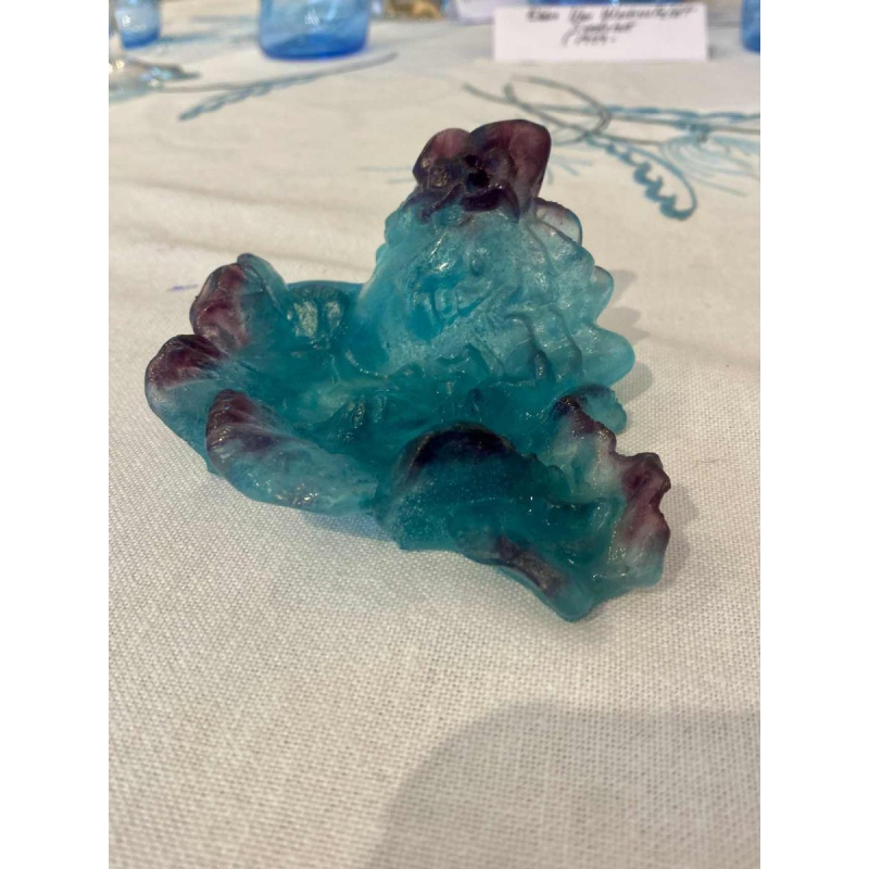 Vide-poche visage en pâte de verre signé Daum France