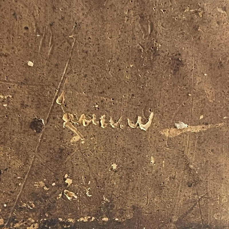 “Statutum est hominibus semel mori” curiositeitsobject - ijdelheid, gepatineerd gipsen sculptuur, ca 1900