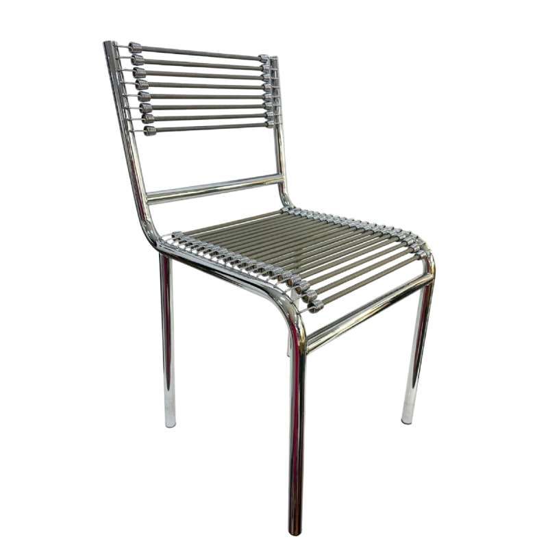 René Herbst / Ecart International, suite de 4 chaises 'Sandow' en acier chromé, fin XXe s