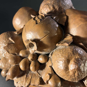 Baroque style terracotta fruit abundance bowl / dish, Italian work, ca 1900