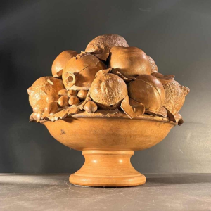 Barokke terracotta fruitschaal, Italiaans werk, ca 1900