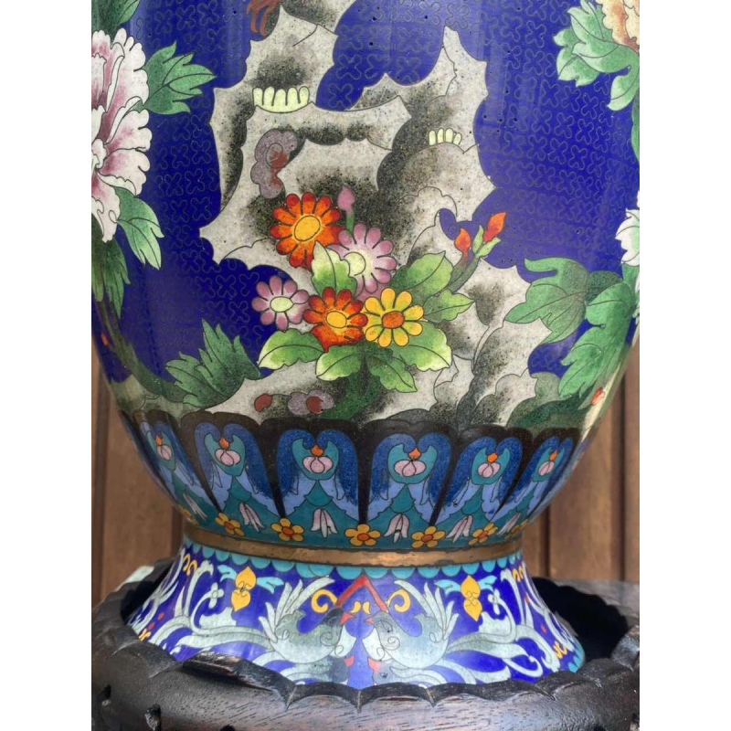 Large pair of Chinese cloisonné vases 55cm in perfect condition, circa 1910
