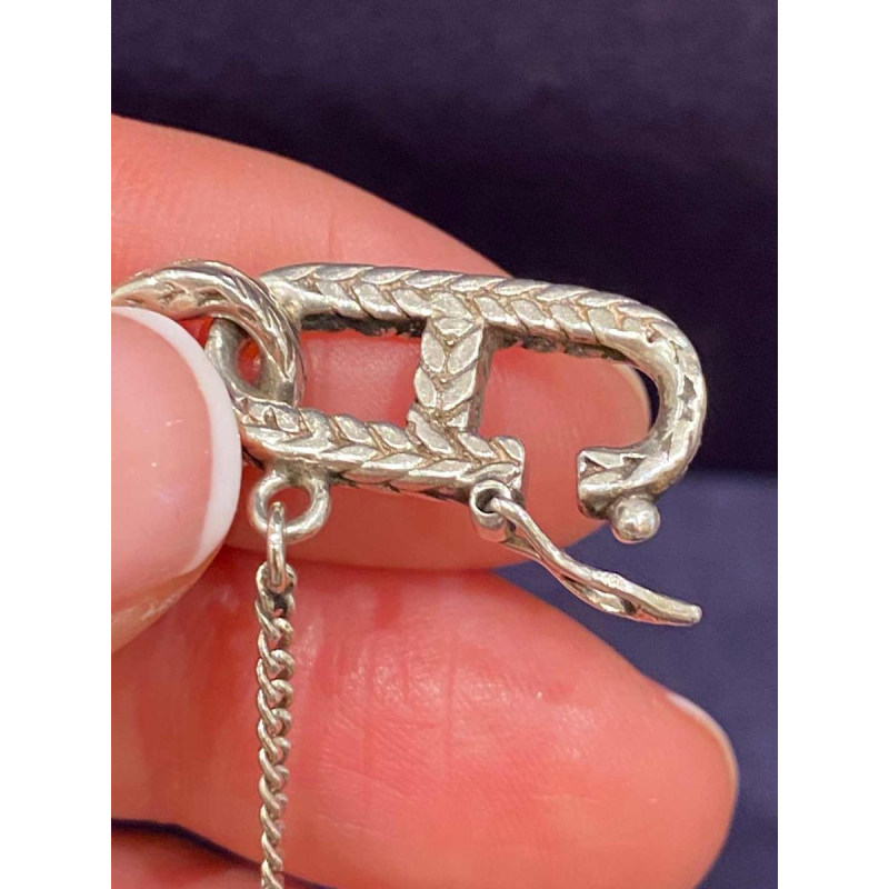 Bracelet en argent, maille chaîne d'ancre texturée