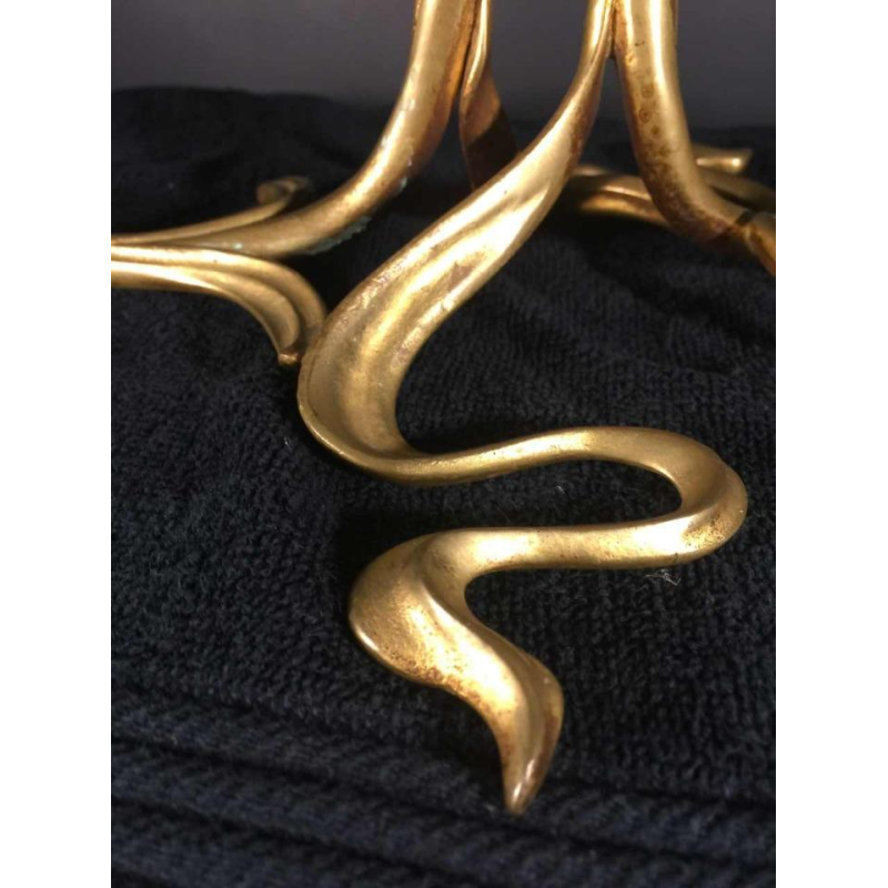 Importante horloge, Ã©cole Art Nouveau belge , bronze, style Victor Horta, 1900