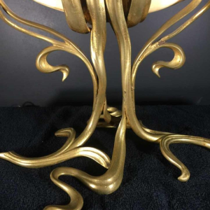 Clock, Belgian Art Nouveau school, bronze, Victor Horta style, circa 1900