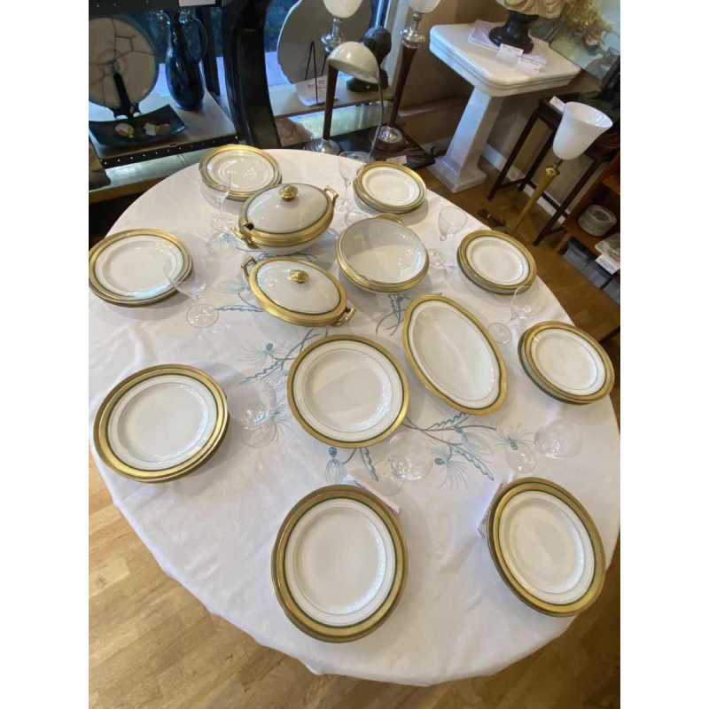 ROVINA EPINAL, dinner service 73 pieces gilded with fine gold