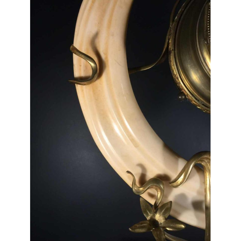 Klok, Belgische Art Nouveau school, brons, Victor Horta-stijl, circa 1900