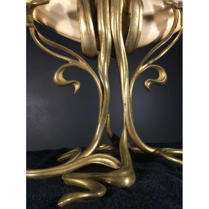 Clock, Belgian Art Nouveau school, bronze, Victor Horta style, circa 1900