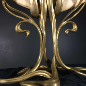 Importante horloge, Ã©cole Art Nouveau belge , bronze, style Victor Horta, 1900