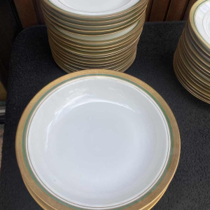 ROVINA EPINAL, dinner service 73 pieces gilded with fine gold