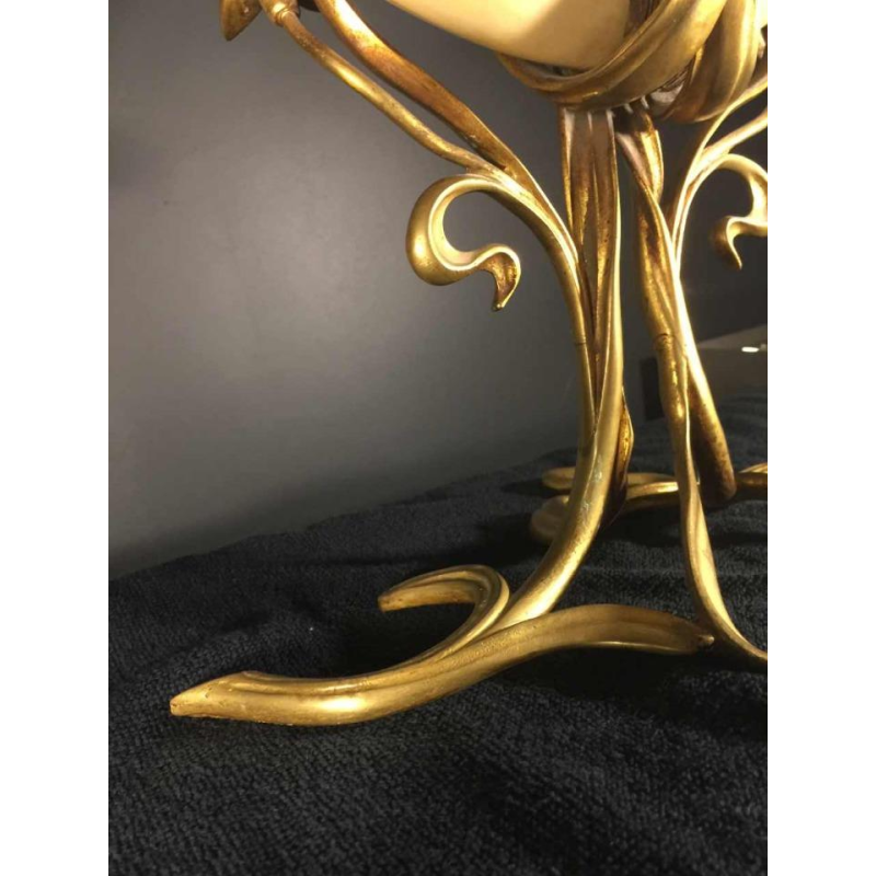 Importante horloge, Ã©cole Art Nouveau belge , bronze, style Victor Horta, 1900