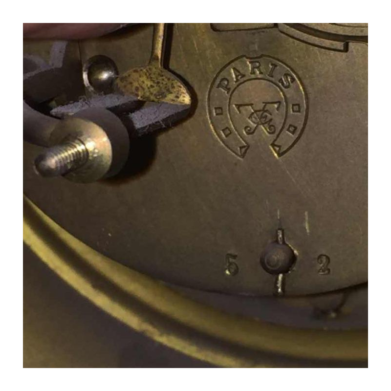 Importante horloge, Ã©cole Art Nouveau belge , bronze, style Victor Horta, 1900