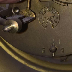 Klok, Belgische Art Nouveau school, brons, Victor Horta-stijl, circa 1900