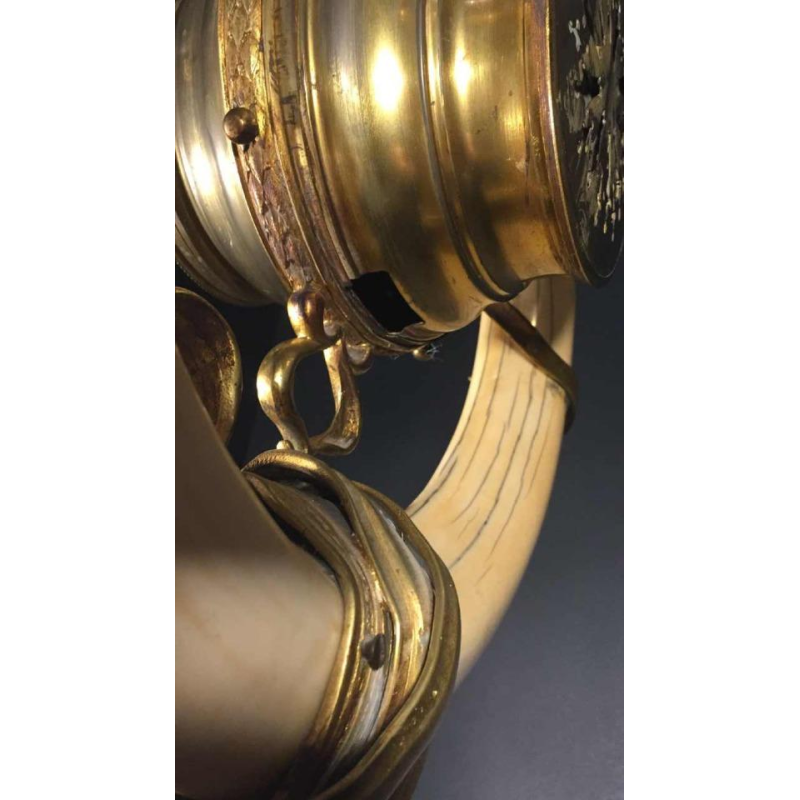 Importante horloge, Ã©cole Art Nouveau belge , bronze, style Victor Horta, 1900