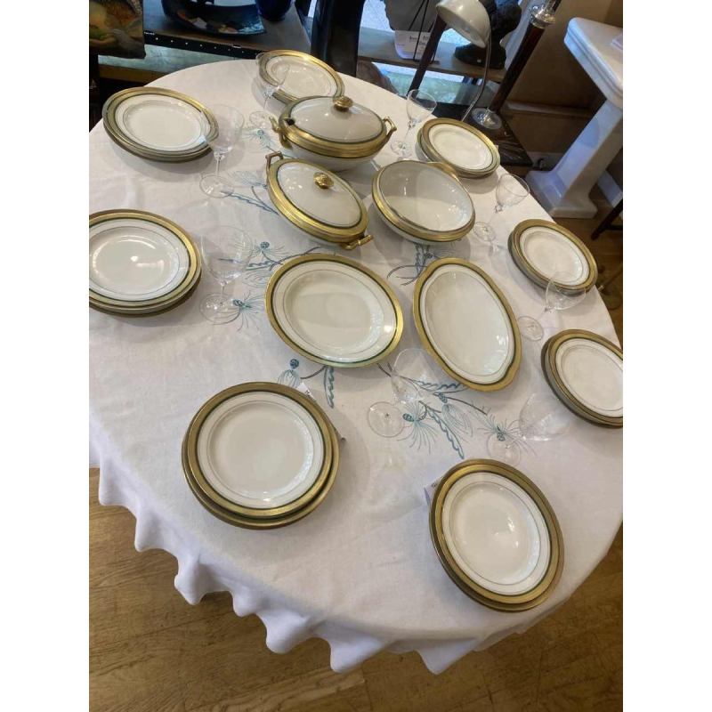 ROVINA EPINAL, dinner service 73 pieces gilded with fine gold