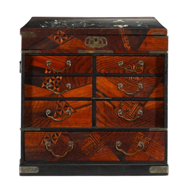 Kusuri Dansu Japonais - Apothecary set with Yosegi inlay