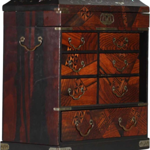 Kusuri Dansu Japonais – Coffret d’Apothicaire avec Marqueterie Yosegi