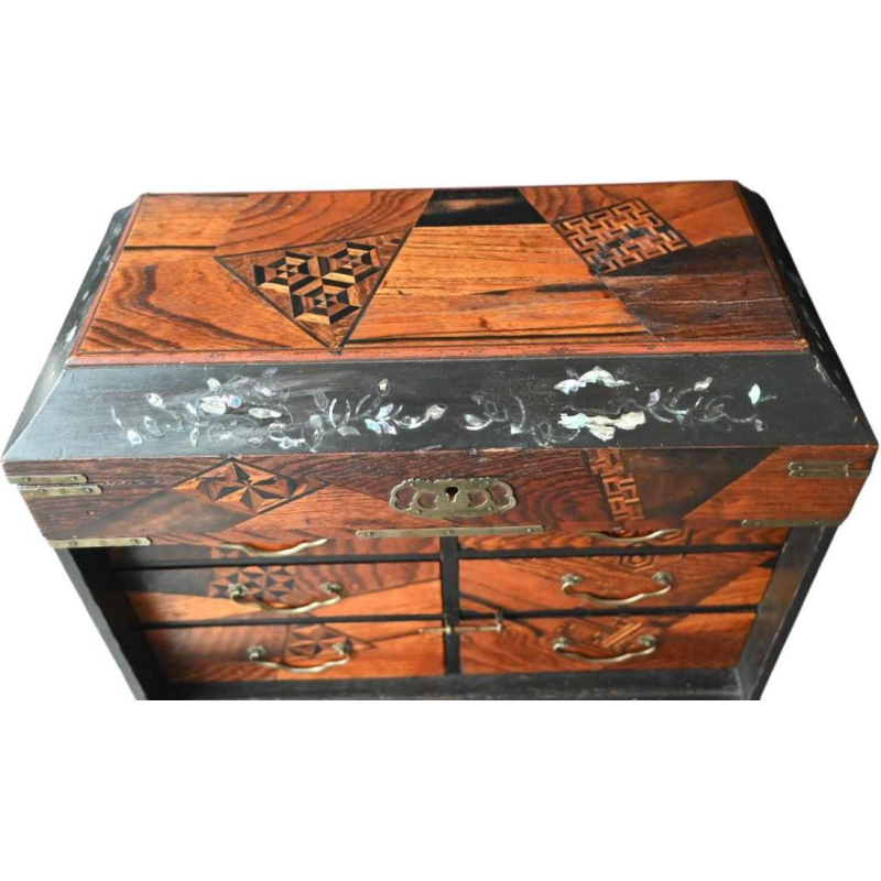 Kusuri Dansu Japonais - Apothecary set with Yosegi inlay