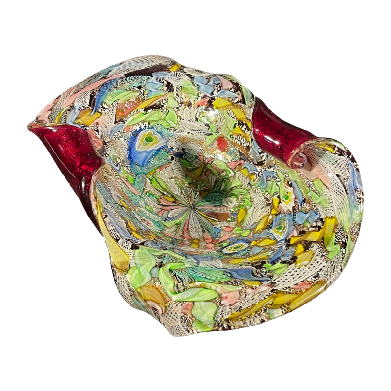 DINO MARTENS / AURELIANO TOSO Murano, Glazen Schaal Tutti-Frutti Millefiori 1950