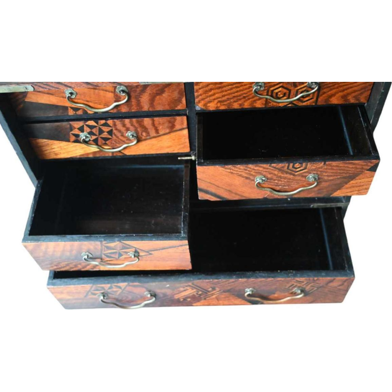 Kusuri Dansu Japonais - Apothecary set with Yosegi inlay