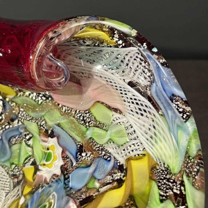 DINO MARTENS for AURELIANO TOSO Murano, Glass Dish Tutti-Frutti Millefiori 1950s