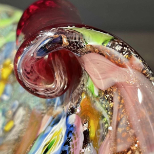 DINO MARTENS for AURELIANO TOSO Murano, Glass Dish Tutti-Frutti Millefiori 1950s