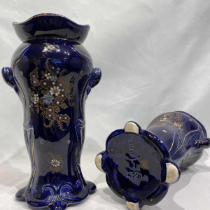 Paar keramische vazen gesigneerd Fives Lille Gustave de Bruyn 1900 Art Nouveau