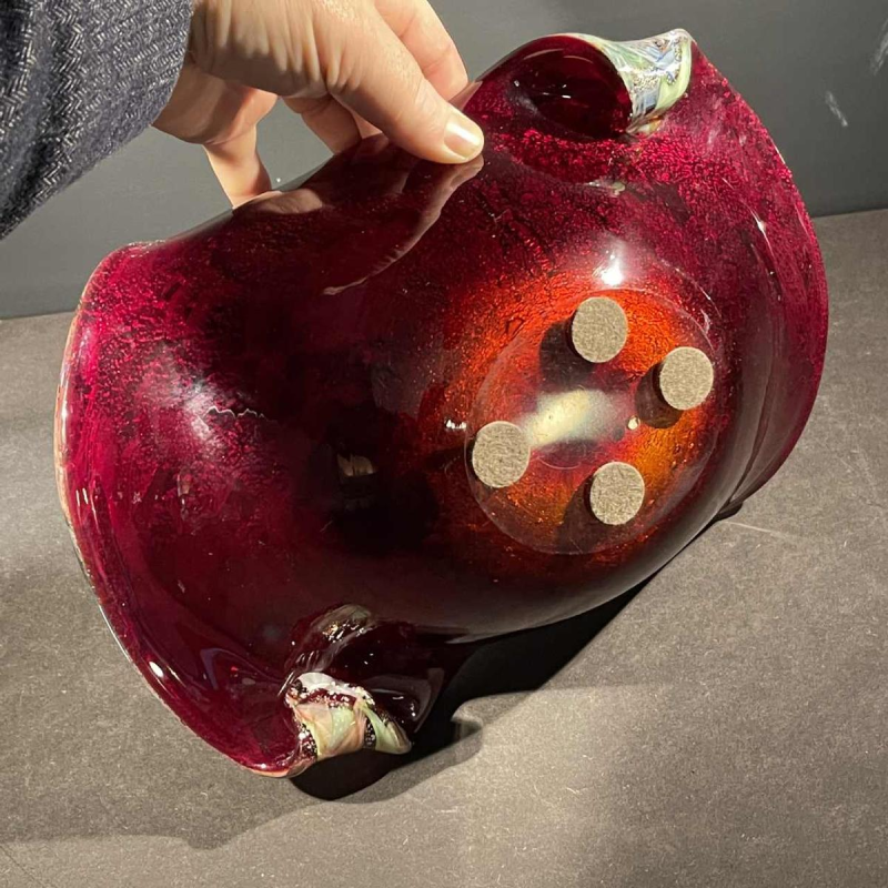 DINO MARTENS for AURELIANO TOSO Murano, Glass Dish Tutti-Frutti Millefiori 1950s